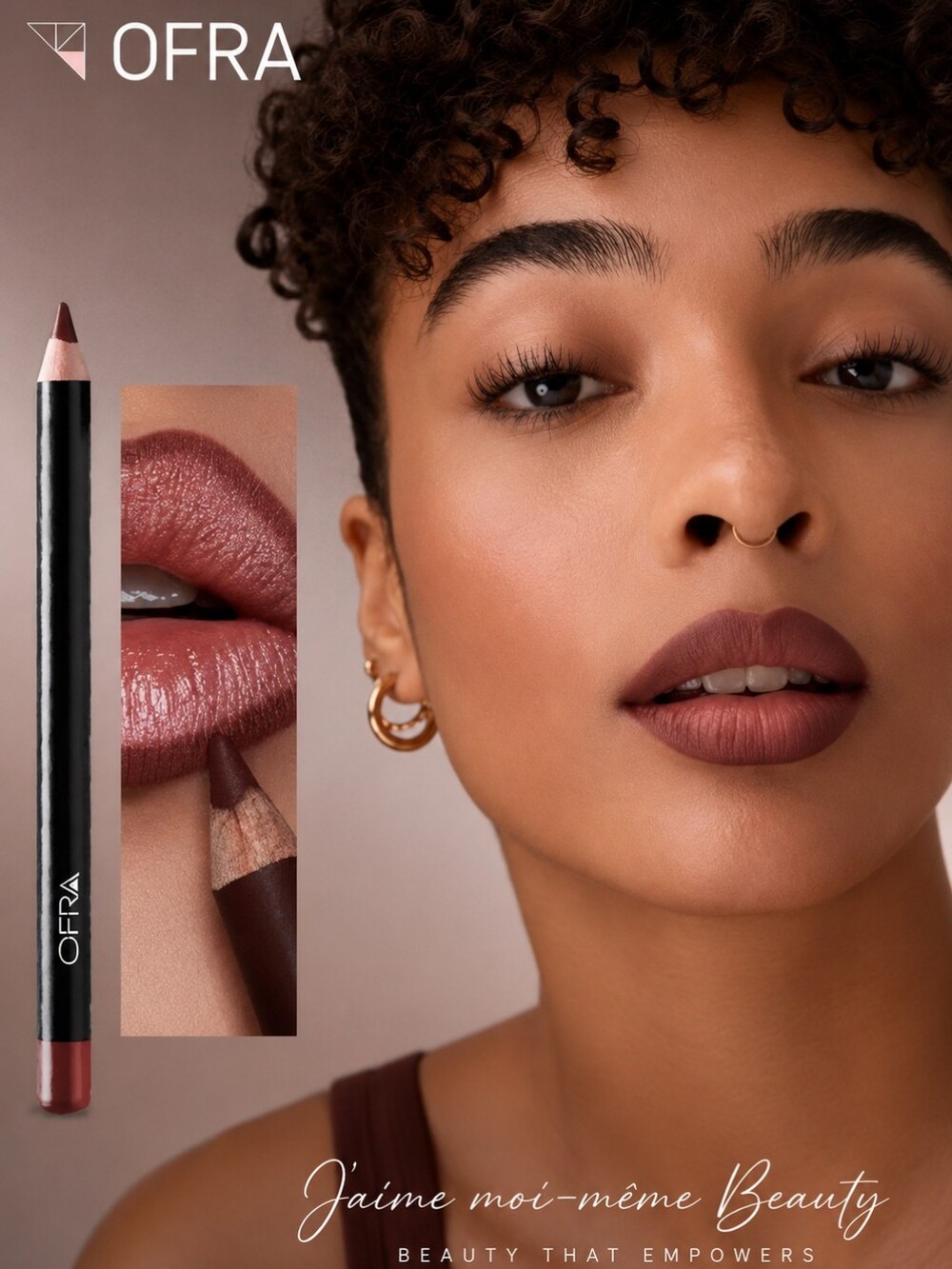 OFRA MAYA LIP LINER - DEEP BRICK RED - 90'S MAKEUP Looks